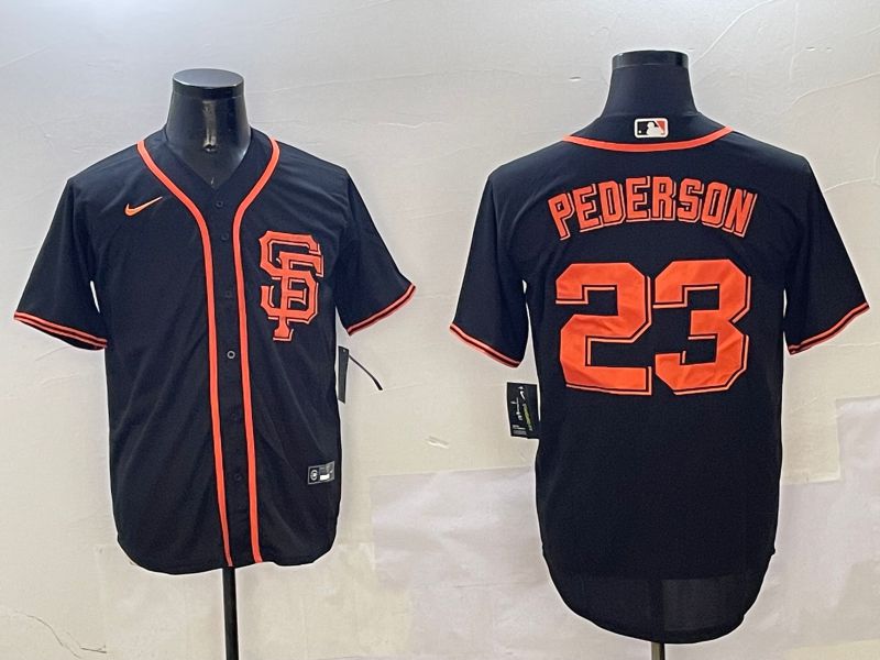 Men San Francisco Giants 23 Pederson Black Game 2025 Nike MLB Jersey style 5